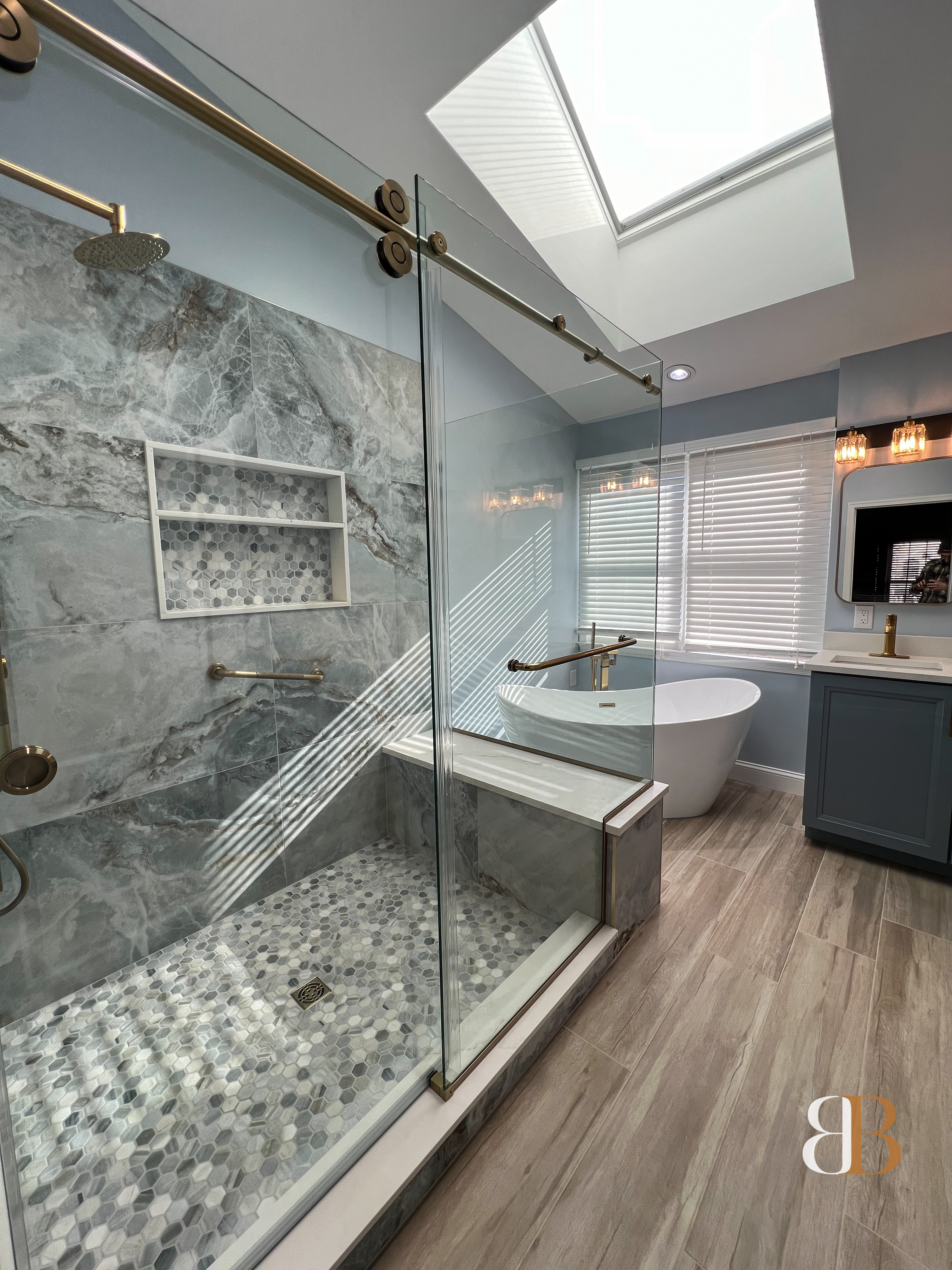 Contemporary bathroom remodel in Langhorne by B&B Associates Creations — photo 11